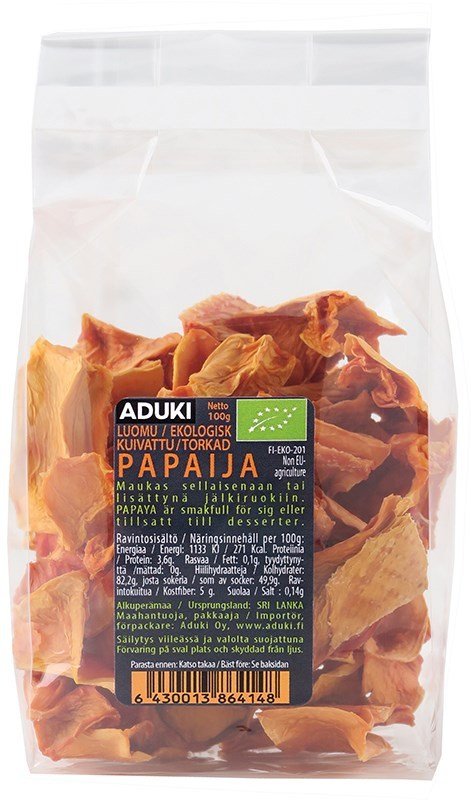 Papaija, kuivattu 100 g